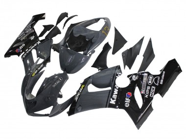 Billige Dunkel Grau Schwarz 2005-2006 Kawasaki ZX6R Motorrad Verkleidung