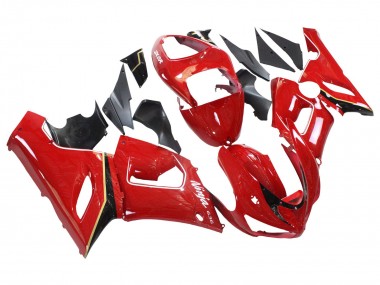 Billige Rot Gelb Schwarz 2005-2006 Kawasaki ZX6R Motorrad Verkleidung