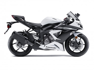 Billige Weiß Matt Schwarz 2009-2012 Kawasaki ZX6R Motorrad Verkleidung
