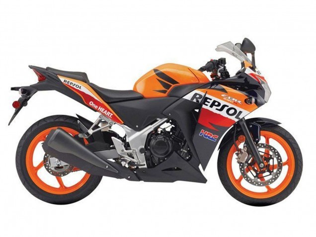 Billige Orange Weiß Rot Glänzendes Schwarz Repsol HRC 2011-2015 Honda CBR250RR Motorrad Verkleidung