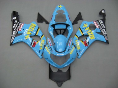 Billige Hellblau Gelb Schwarz Motul Rizla 2000-2002 Suzuki GSXR1000 Motorrad Verkleidung
