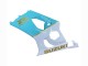 Billige Weiß Hellblau Gold 2003-2004 Suzuki GSXR 1000 Motorrad Verkleidung