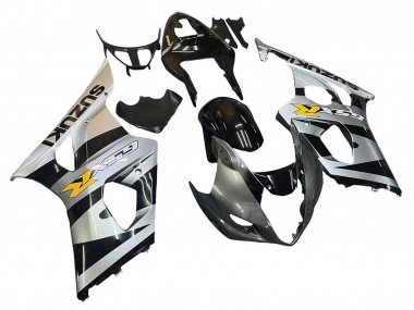 Billige Glänzendes Schwarz Silber Grau Gelb 2003-2004 Suzuki GSXR 1000 Motorrad Verkleidung