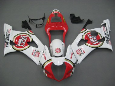 Billige Weiß Rot Motul Lucky Strike 2003-2004 Suzuki GSXR 1000 Motorrad Verkleidung