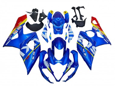 Billige Blau Gelb Rot Weiß 2005-2006 Suzuki GSXR 1000 Motorrad Verkleidung
