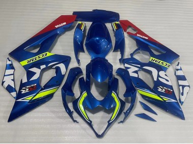 Billige Blau Gelb Rot Motul Ecstar 2005-2006 Suzuki GSXR 1000 Motorrad Verkleidung