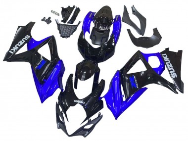 Billige Blau Glänzendes Schwarz 2007-2008 Suzuki GSXR 1000 Motorrad Verkleidung Kit