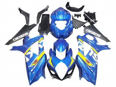 Billige Blau Gelb Schwarz 2007-2008 Suzuki GSXR 1000 Motorrad Verkleidung