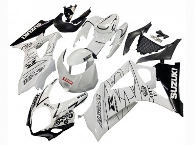 Billige Weiß Schwarz Alstare Corona Motul 2007-2008 Suzuki GSXR 1000 Motorrad Verkleidung