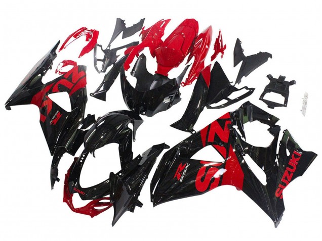 Billige Glänzendes Schwarz Rot 2009-2016 Suzuki GSXR 1000 Motorrad Verkleidung Kit