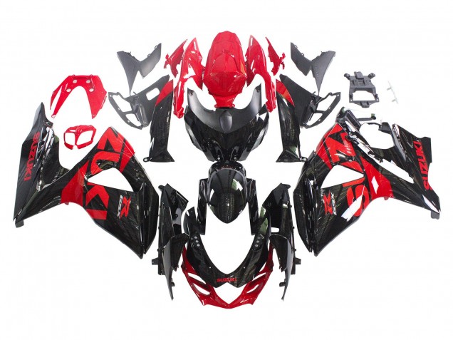 Billige Glänzendes Schwarz Rot 2009-2016 Suzuki GSXR 1000 Motorrad Verkleidung Kit