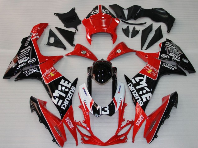 Billige Rot Schwarz Weiß 13 2009-2016 Suzuki GSXR 1000 Motorrad Verkleidung