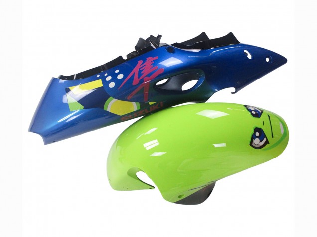 Billige Blau Grün Hai 46 1996-2007 Suzuki GSXR 1300 Hayabusa Motorrad Verkleidung