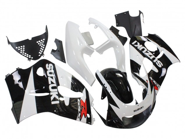 Billige Schwarz Weiß 1996-2000 Suzuki GSXR 600 / GSXR 750 Motorrad Verkleidung