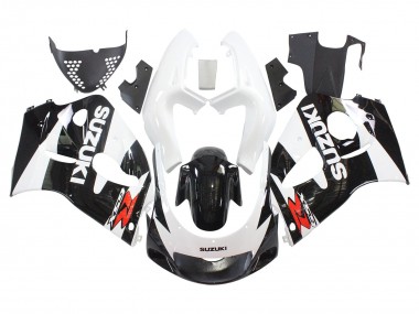 Billige Schwarz Weiß 1996-2000 Suzuki GSXR 600 / GSXR 750 Motorrad Verkleidung