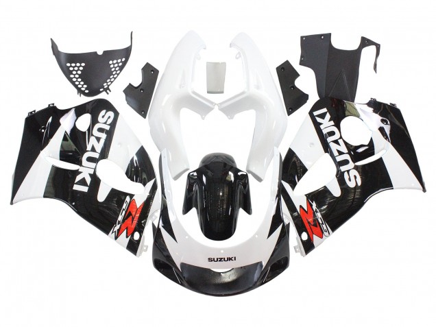 Billige Schwarz Weiß 1996-2000 Suzuki GSXR 600 / GSXR 750 Motorrad Verkleidung