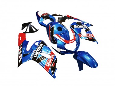 Billige Blau Rot Rennen 2001-2003 Suzuki GSXR 600 / GSXR 750 Motorrad Verkleidung