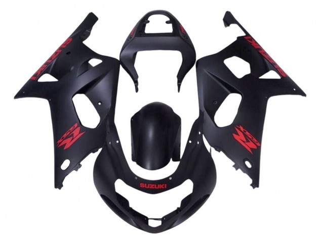 Billige Matt Schwarz Rot 2001-2003 Suzuki GSXR 600 / GSXR 750 Motorrad Verkleidung