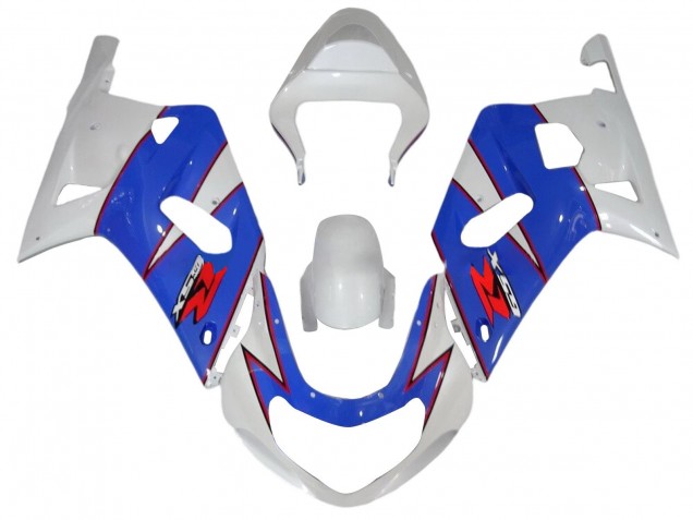 Billige Weiß Blau Rot 2001-2003 Suzuki GSXR 600 / GSXR 750 Motorrad Verkleidung