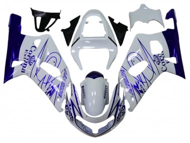 Billige Weiß Blau Corona Alstare 2001-2003 Suzuki GSXR 600 / GSXR 750 Motorrad Verkleidung
