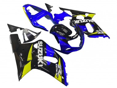 Billige Blau Gelb Glänzendes Schwarz 2001-2003 Suzuki GSXR 600 / GSXR 750 Motorrad Verkleidung