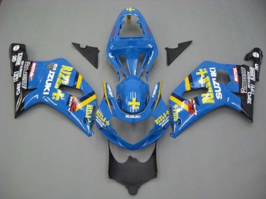 Billige Blau Gelb Schwarz Motul Rizla 2001-2003 Suzuki GSXR 600 / GSXR 750 Motorrad Verkleidung