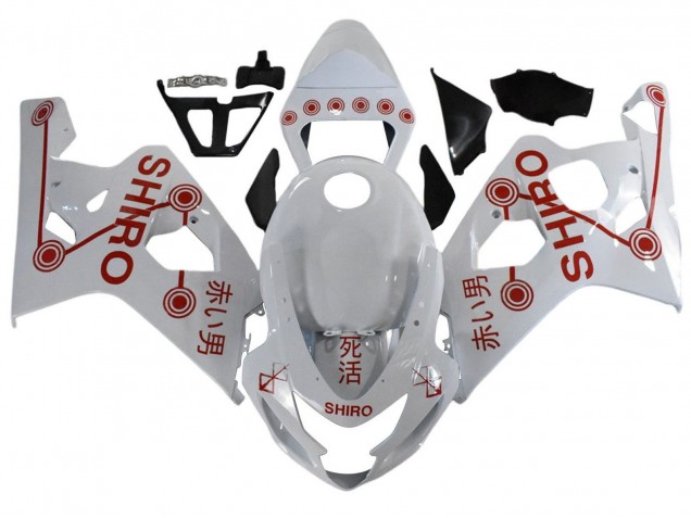 Billige Weiß Rot Shiro 2001-2003 Suzuki GSXR 600 / GSXR 750 Motorrad Verkleidung