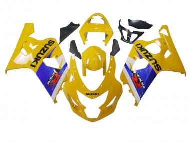 Billige Gelb Weiß Blau Schwarz 2004-2005 Suzuki GSXR 600 / GSXR 750 Motorrad Verkleidung
