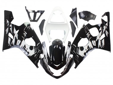 Billige Weiß Schwarz 2004-2005 Suzuki GSXR 600 / GSXR 750 Motorrad Verkleidung