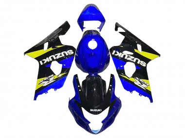 Billige Blau Gelb Schwarz 2004-2005 Suzuki GSXR 600 / GSXR 750 Motorrad Verkleidung