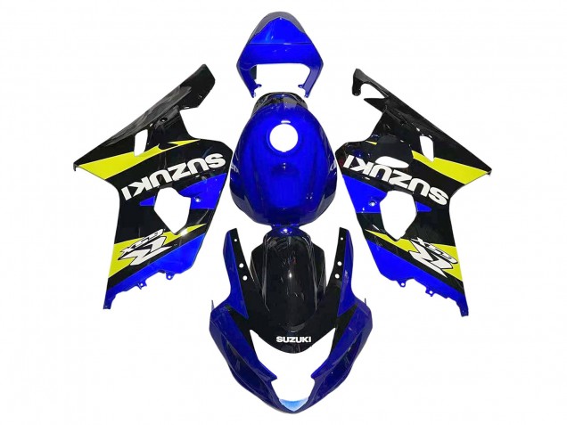 Billige Blau Gelb Schwarz 2004-2005 Suzuki GSXR 600 / GSXR 750 Motorrad Verkleidung
