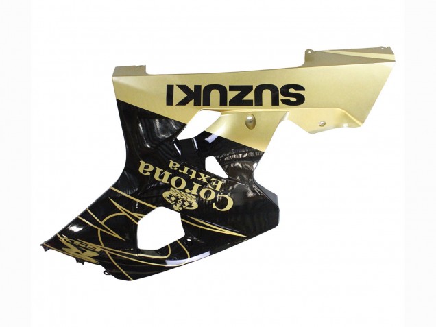 Billige Glänzendes Schwarz Gold Corona 2004-2005 Suzuki GSXR 600 / GSXR 750 Motorrad Verkleidung