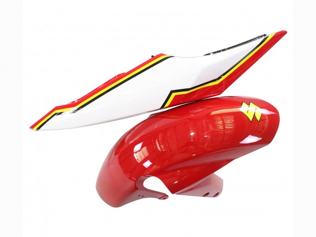 Billige Weiß Rot Gelb Michelin Texaon Heron 7 2004-2005 Suzuki GSXR 600 / GSXR 750 Motorrad Verkleidung
