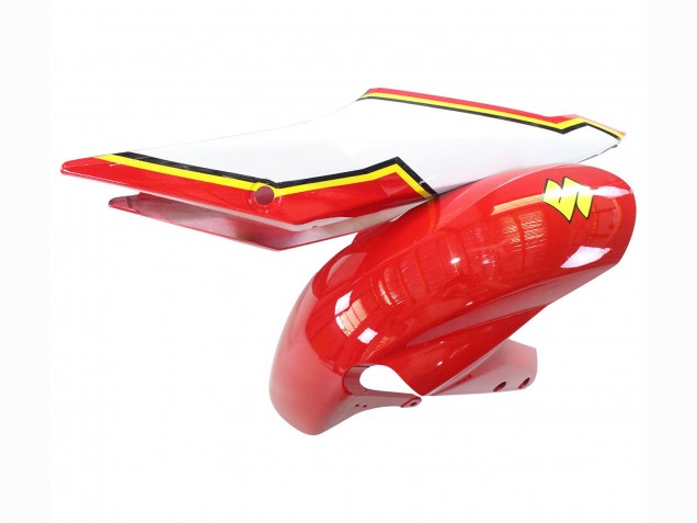 Billige Weiß Rot Gelb Michelin Texaon Heron 7 2004-2005 Suzuki GSXR 600 / GSXR 750 Motorrad Verkleidung