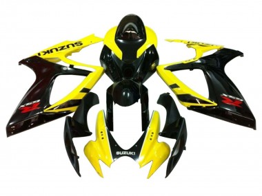 Billige Gelb Glänzendes Schwarz Rot 2006-2007 Suzuki GSXR 600 / GSXR 750 Motorrad Verkleidung