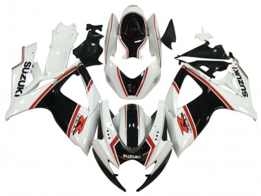 Billige Weiß Schwarz Rot 2006-2007 Suzuki GSXR 600 / GSXR 750 Motorrad Verkleidung