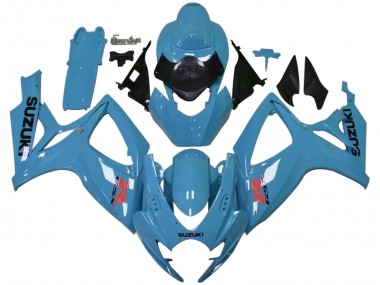 Billige Hellblau Schwarz Rot 2006-2007 Suzuki GSXR 600 / GSXR 750 Motorrad Verkleidung