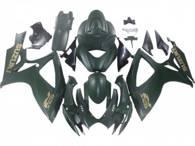 Billige Matt Armee Grün 2006-2007 Suzuki GSXR 600 / GSXR 750 Motorrad Verkleidung
