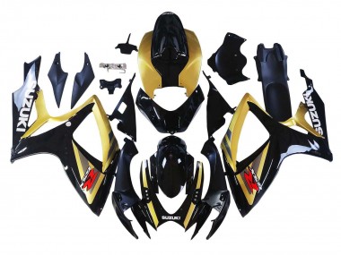 Billige Gold Glänzendes Schwarz Rot 2006-2007 Suzuki GSXR 600 / GSXR 750 Motorrad Verkleidung