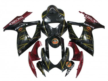 Billige Glänzendes Schwarz Rot Gold 2006-2007 Suzuki GSXR 600 / GSXR 750 Motorrad Verkleidung