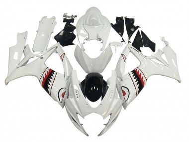 Billige Weiß Rot Schwarz Hai 2006-2007 Suzuki GSXR 600 / GSXR 750 Motorrad Verkleidung