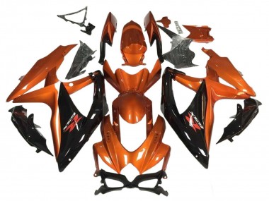 Billige Orange Glänzendes Schwarz 2008-2010 Suzuki GSXR 600 / GSXR 750 Motorrad Verkleidung