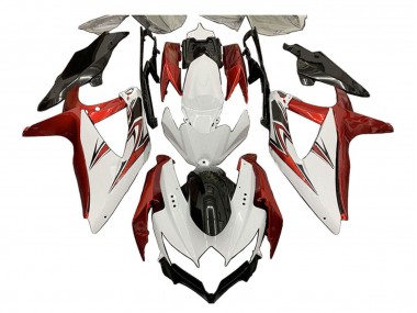 Billige Weiß Orange Glänzendes Schwarz 2008-2010 Suzuki GSXR 600 / GSXR 750 Motorrad Verkleidung