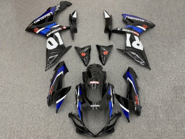 Billige Glänzendes Schwarz Weiß Blau Rot 2008-2010 Suzuki GSXR 600 / GSXR 750 Motorrad Verkleidung
