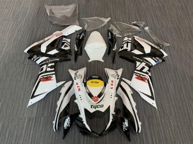 Billige Weiß Gelb Schwarz Tyco 2008-2010 Suzuki GSXR 600 / GSXR 750 Motorrad Verkleidung