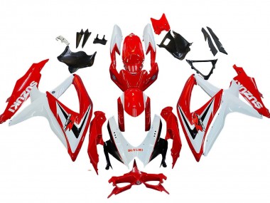 Billige Weiß Rot Schwarz 2008-2010 Suzuki GSXR 600 / GSXR 750 Motorrad Verkleidung