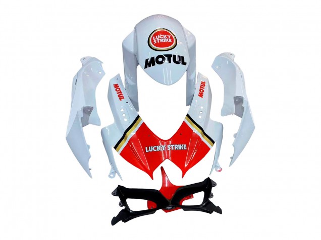 Billige Weiß Rot Motul Lucky Strike 2008-2010 Suzuki GSXR 600 / GSXR 750 Motorrad Verkleidung
