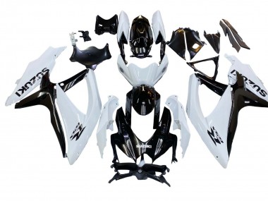 Billige Weiß Schwarz 2008-2010 Suzuki GSXR 600 / GSXR 750 Motorrad Verkleidung