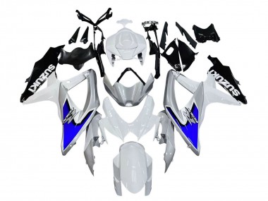 Billige Weiß Silber Blau Schwarz 2008-2010 Suzuki GSXR 600 / GSXR 750 Motorrad Verkleidung