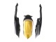 Billige Matt Schwarz Weiß Gold 2008-2010 Suzuki GSXR 600 / GSXR 750 Motorrad Verkleidung